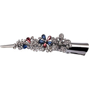 くちばしクリップ ヘアクリップ 髪留め ヘアアクセサリー 髪飾り レディース 女性 婦人 ファッション小物 ラインストーン 花 蝶々 かわいい おしゃれ