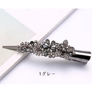 くちばしクリップ ヘアクリップ 髪留め ヘアアクセサリー 髪飾り レディース 女性 婦人 ファッション小物 ラインストーン 花 蝶々 かわいい おしゃれ