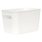 収納バスケット 収納ケース 小物入れ 長方形 ホワイト イエロー ピンク プラスチック製 蓋なし かご 持ち手付き おもちゃ箱 シンプル