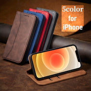 スマートフォンケース iPhone対応ケース iPhone対応カバー 手帳型 スマホカバー スマホケース カードポケット レザー調 フェイクレザー マグネット 単色 シンプル おしゃれ かっこいい