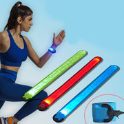 ランニングライト リストバンド アームバンド LEDライト 充電式 USB充電 光る 目立つ 発光 安全対策 男女兼用 ユニセックス 夜間 ランニング ジョギング お散歩 サイクリング ウォーキング アウトドア 便利