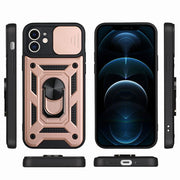 iPhone対応ケース iPhone対応カバー スマホケース スマホカバー リング付き レンズカバー付き スライド式 背面保護 レンズ保護 カメラ保護 傷予防 傷防止 保護カバー アイフォン対応ケース スマートフォンケース 便利