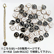 タンブラーハンドル装飾用 イニシャルチャーム 2個セット アルファベット 大文字 英語 英字 バッグチャーム チェーン ナスカン付き