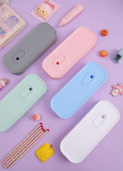 箱型ペンケース 筆箱 筆入れ 小物入れ 文具 文房具収納 大容量 軽量 多機能 防水 仕切り 無地 学生 男子 女子 子供 大人