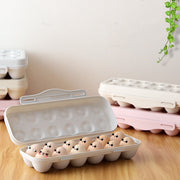 卵収納ケース 蓋付き 12個入り 18個入り 単品 卵用容器 保存容器 卵ボックス 重ね置き 無地 省スペース 割れ防止 整理整頓 シンプル 便利 冷蔵庫収納 キッチン用品 台所用品 グレー カーキ ピンク