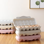 卵収納ケース 蓋付き 12個入り 18個入り 単品 卵用容器 保存容器 卵ボックス 重ね置き 無地 省スペース 割れ防止 整理整頓 シンプル 便利 冷蔵庫収納 キッチン用品 台所用品 グレー カーキ ピンク
