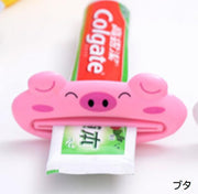 チューブ絞り器 チューブリンガー チューブスクイーザー 押出器 ホルダー 日用品 アニマル 動物 猫 ネコ ねこ パンダ ブタ カエル 歯磨き粉 洗顔料 ハンドクリーム かわいい 便利 雑貨
