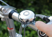 自転車ベル サイクルベル 小型 コンパクト ママチャリ マウンテンバイク ロードバイク 通学 通勤 大人 子供 自転車用品 ブラック シルバー 黒 銀色