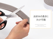 隙間埋めテープ 粘着テープ ドア 窓枠 引き戸 静音 防風 戸あたり 気密性アップ すき間埋め すきま埋め 厚手 自着 カット可能 DIY 補修材料 グレー