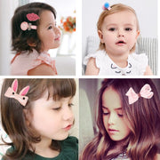 ヘアゴム ヘアピン ヘアクリップ 18個セット ヘアアクセサリー キッズ かわいい おしゃれ リボン うさぎ ピンク