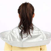 散髪用ケープ ヘアーカット用エプロン マント 女性用 子供用 ホームカット お家カット 飛び散り防止 シルバー ヘアーキャッチャー ヘアカラー 汚れ防止