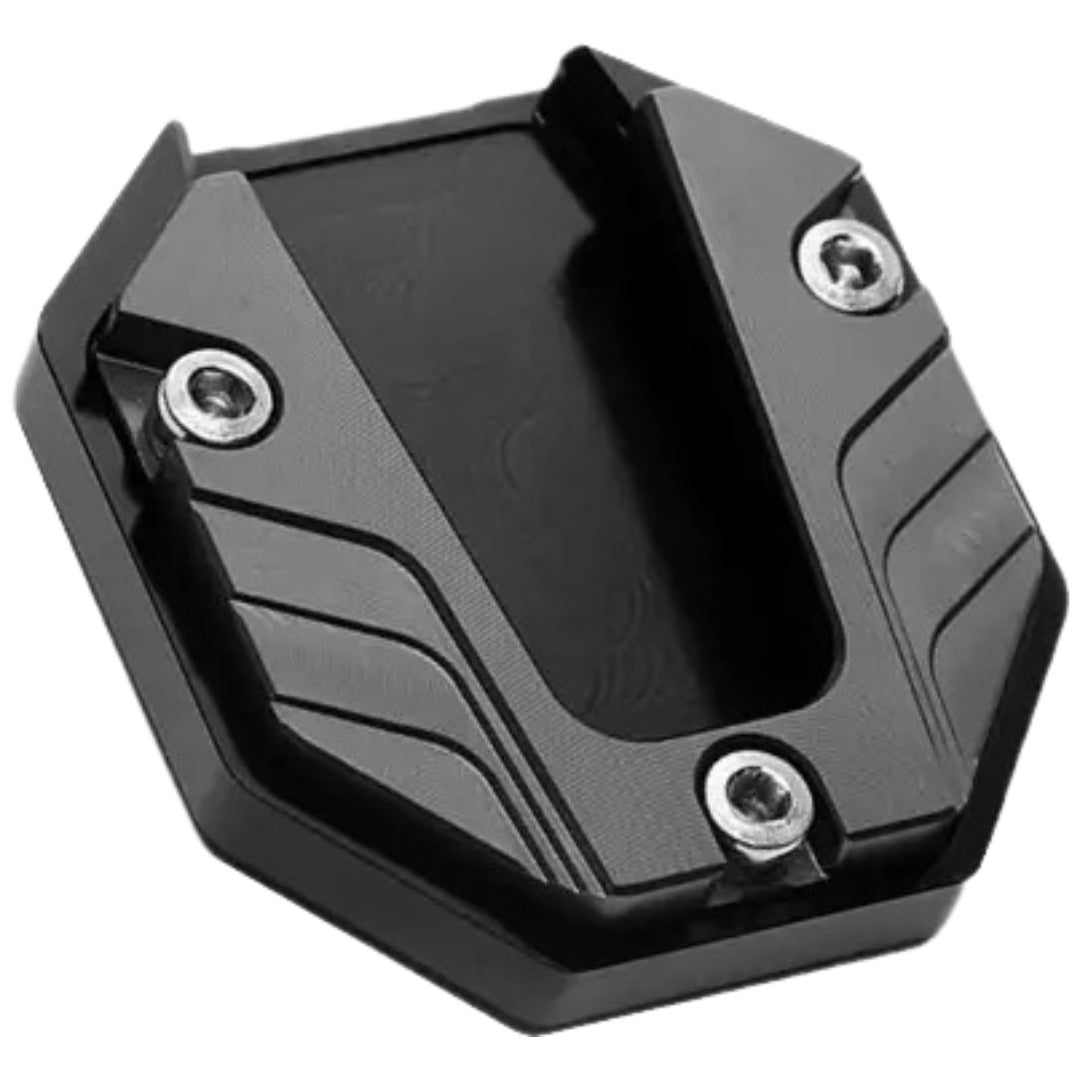 バイク用 サイドスタンド プレート バイク用品 外装パーツ 合金 ドレスアップ パーツ ブラック シルバー レッド ワイド サポートプレート キックスタンド 延長 パッド ブラケット 滑り止め