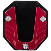 バイク用 サイドスタンド プレート バイク用品 外装パーツ 合金 ドレスアップ パーツ ブラック シルバー レッド ワイド サポートプレート キックスタンド 延長 パッド ブラケット 滑り止め