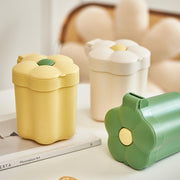 ごみ箱 卓上 蓋付き ふた付き ダストボックス コンパクト ミニ 花 フラワー かわいい おしゃれ 収納 収納ボックス 収納ケース インテリア デスク上