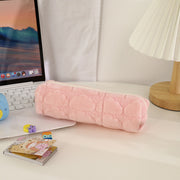 ペンケース 筆箱 レディース 女性 子供 女の子 ペン入れ 小物入れ ポーチ 文具 文房具 ファスナー チャック 白 ピンク 青 シンプル かわいい 可愛い ペン 小物 収納 オフィス ビジネス 学校