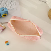 ペンケース 筆箱 レディース 女性 子供 女の子 ペン入れ 小物入れ ポーチ 文具 文房具 ファスナー チャック 白 ピンク 青 シンプル かわいい 可愛い ペン 小物 収納 オフィス ビジネス 学校