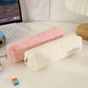 ペンケース 筆箱 レディース 女性 子供 女の子 ペン入れ 小物入れ ポーチ 文具 文房具 ファスナー チャック 白 ピンク 青 シンプル かわいい 可愛い ペン 小物 収納 オフィス ビジネス 学校