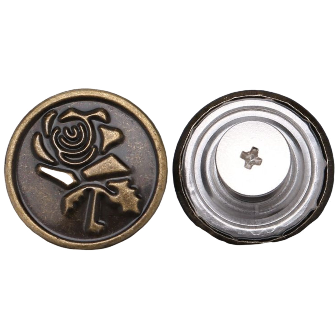 ジーンズボタン デニムボタン 3個セット 17ｍｍ 金属製 無地 14 バリエーション画像