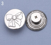 ジーンズボタン デニムボタン 3個セット 17ｍｍ 金属製 無地 柄入り 手芸 DIY 付け替え 交換 ハンドメイド クラフト バッグ 小物 アクセサリー おしゃれ
