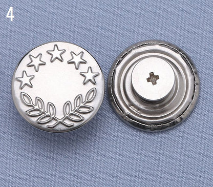 ジーンズボタン デニムボタン 3個セット 17ｍｍ 金属製 無地 商品画像5