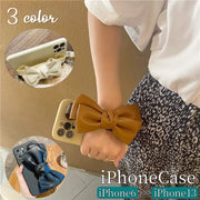 iPhoneケース レディース用 スマートフォンケース 女性 iPhoneカバー スマホケース シリコン 持ち手 リボン 可愛い ハンドベルト おしゃれ