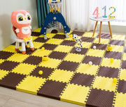 ジョイントマット プレイマット フロアマット 16枚セット 30×30cm 厚み1.2cm サイドパーツ付き ベビー キッズ 赤ちゃん 正方形 汚れ防止 転倒対策 防水 防音 組み合わせ自由 カラフル かわいい リビング 子供部屋 カラバリ豊富 プレイスペース