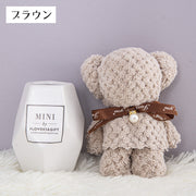 ハンドタオル ミニタオル クマ 熊 くま 生活雑貨 ギフト 贈り物 プレゼント リボン 30cm プチギフト 景品 ノベルティ おしゃれ かわいい 可愛い