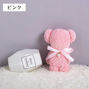 ハンドタオル ミニタオル クマ 熊 くま 生活雑貨 ギフト 贈り物 プレゼント リボン 30cm プチギフト 景品 ノベルティ おしゃれ かわいい 可愛い