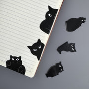 マグネットしおり ブックマーク 黒猫 猫型 ブラック マグネット 磁石 ブックマーカー ページマーカー 猫 ネコ しおり 栞 可愛い おしゃれ