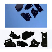マグネットしおり ブックマーク 黒猫 猫型 ブラック マグネット 磁石 ブックマーカー ページマーカー 猫 ネコ しおり 栞 可愛い おしゃれ