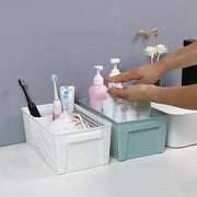 収納ボックス かご バスケット 収納ケース 小物入れ 収納用品 通気性 長方形 多用途 リビング キッチン 冷蔵庫内 洗面所 洗える