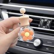 車用アロマディフューザー瓶 車用アロマボトル 車用芳香剤ボトル 車内装飾 車用アクセサリー 車関連雑貨 カー用品 小型 コンパクト 小さめ クリップ 瓶型 ボトル型 お花 透明 クリア ガーリー ポップ カジュアル 可愛い キュート おしゃれ