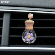 車用アロマディフューザー瓶 車用アロマボトル 車用芳香剤ボトル 車内装飾 車用アクセサリー 車関連雑貨 カー用品 小型 コンパクト 小さめ クリップ 瓶型 ボトル型 お花 透明 クリア ガーリー ポップ カジュアル 可愛い キュート おしゃれ