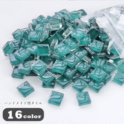 モザイクタイル ミニタイル ハンドメイド素材 ハンドメイド雑貨 ハンドメイド用品 手芸雑貨 手芸用品 DIY雑貨 スクエア 四角形 正方形 1cm角 半透明 ブルー グリーン ブラック ホワイト ミックス カラフル 可愛い キュート おしゃれ