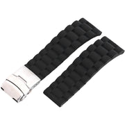 腕時計用ベルト バンド ユニセックス 時計 交換ベルト 交換バンド 18mm 20ｍｍ 22ｍｍ 24ｍｍ カラバリ豊富 ストライプ チェック ステンレスバンド柄 シリコンゴム