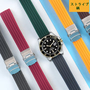 腕時計用ベルト バンド ユニセックス 時計 交換ベルト 交換バンド 18mm 20ｍｍ 22ｍｍ 24ｍｍ カラバリ豊富 ストライプ チェック ステンレスバンド柄 シリコンゴム