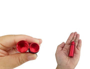 携帯用 耳栓ケース 同色2個セット アルミ合金製 小物入れ 軽量 防水 キーホルダー付き 収納 ピアス 遺骨 アウトドア 旅行