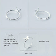 指輪 オープンリング アクセサリー レディース 女性用 シルバーカラー バタフライ 蝶 調整可能 かわいい おしゃれ シンプル ギフト 記念日 誕生日 プレゼント 贈り物 ファッション小物