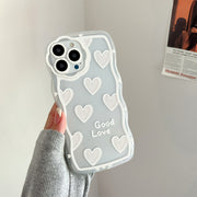 iPhoneケース iPhoneカバー スマホケース スマホカバー 背面保護 保護カバー 傷予防 傷防止 ハート柄 クリア iPhone14 14Pro 14plus 14ProMax iPhone13 13ProMax 13Pro iPhone12 12ProMax 12Pro 携帯ケース アイフォンケース スマートフォンケース