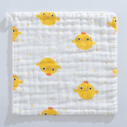 ガーゼタオル 単品 25×25cm ガーゼハンカチ フェイスタオル 正方形 ベビー キッズ 赤ちゃん 子供用 ハンドタオル 手拭き 顔拭き 女の子 男の子 日用品雑貨 出産祝い 可愛い