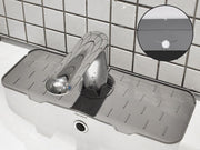 水切りマット 蛇口マット シリコン キッチン用品 洗面所 スポンジ置き 水切り タワシ置き 水回り 水栓 長方形 お手入れ簡単 乾燥 台所 洗い場 便利