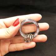 キーホルダー キーリング カーアクセサリー ラインストーン 金色 銀色 おしゃれ 高級感 プレゼント 持ち運びやすい 便利 ドライバー付き