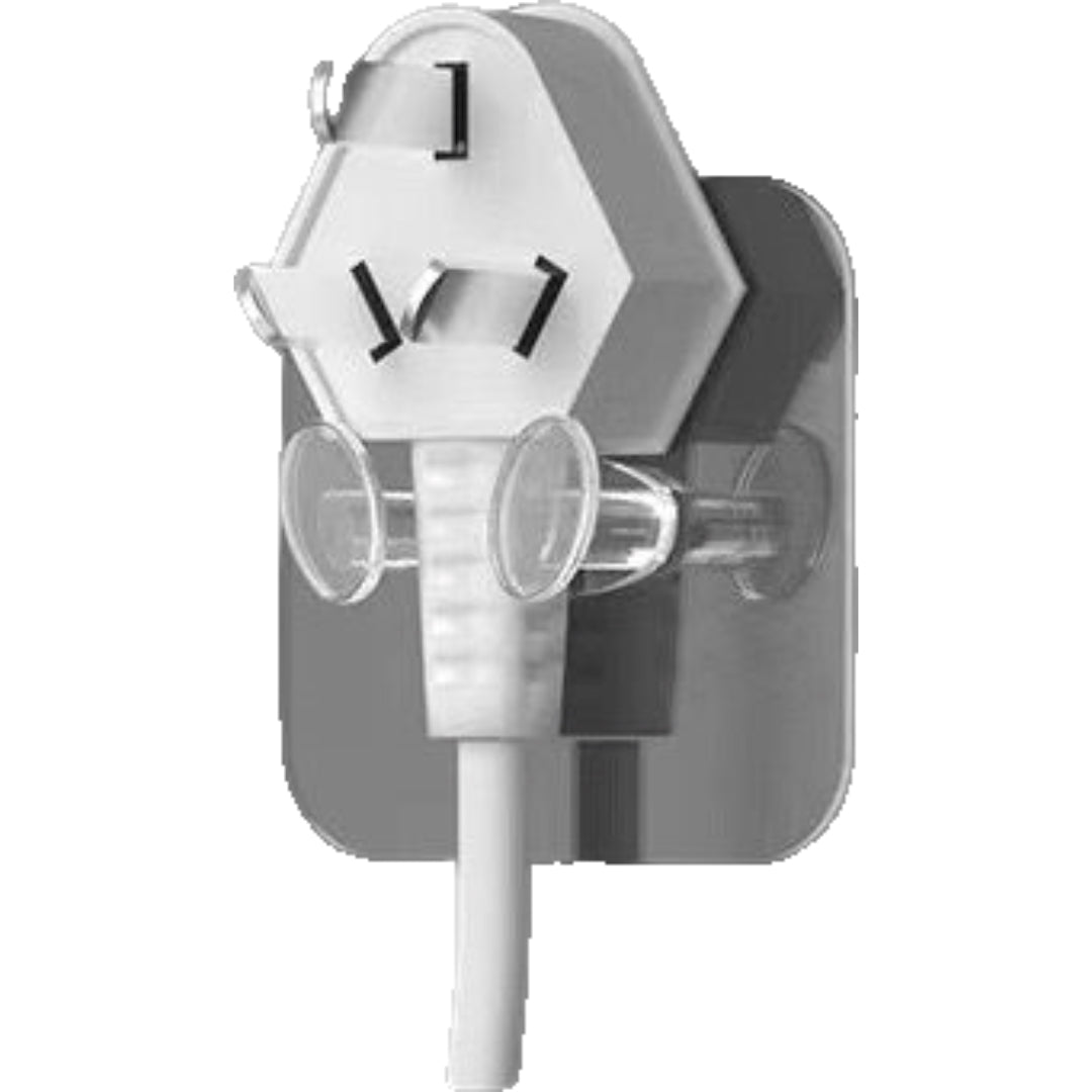 粘着フック 2個セット 電源プラグ収納 ケーブルホルダー ケーブルクリップ 充電コード収納 壁掛け 洗面所 キッチン デスク周り パソコン周辺 絡まない 配線整理 固定 無地 クリア すっきり 便利 シンプル