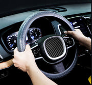 ハンドルカバー ステアリングカバー 車用 O型 シリコン 簡単装着 防水 滑り止め カー用品 内装 柔らかい 洗える 自動車用 シンプル タイヤ風 黒