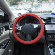 ハンドルカバー ステアリングカバー 車用 O型 シリコン 簡単装着 防水 滑り止め カー用品 内装 柔らかい 洗える 自動車用 シンプル タイヤ風 黒