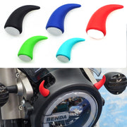 バイク装飾 角 2個セット ヘルメット飾り デコレーション サタン 悪魔 おもしろ ユニーク バイク用品 アクセサリー デーモン ホーン 一対 レッド ブラック ブルー