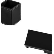 ペンホルダー ペン立て 鉛筆立て 整理用品 収納用品 小物入れ カードスタンド 名刺立て スマホ デスク オフィス シンプル レザー風