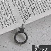 リングストラップ スマホストラップ ホールドリング スマホリング 王冠 落下防止 携帯アクセサリー かわいい おしゃれ パステルカラー
