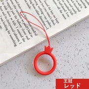 リングストラップ スマホストラップ ホールドリング スマホリング 王冠 落下防止 携帯アクセサリー かわいい おしゃれ パステルカラー