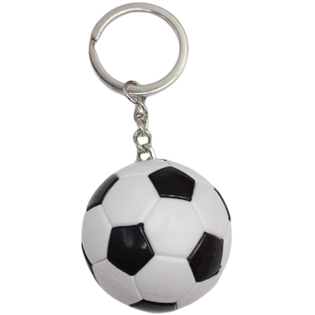 キーホルダー キーリング ボール サッカー ラグビー バレー ブラック【サッカー】 バリエーション画像